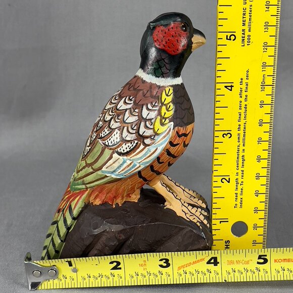 Vtg Action International Stone Art Pheasant Bird Hand Painted Carved Figurine - Picture 14 of 15